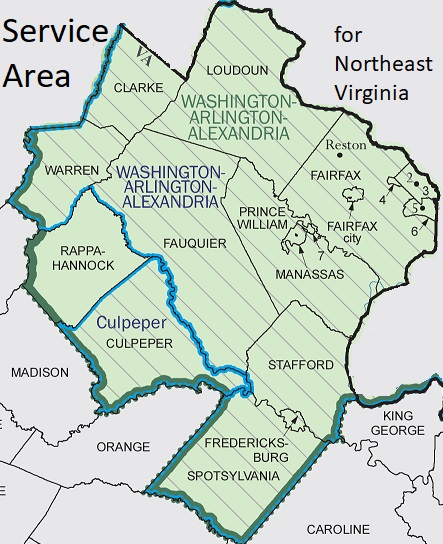 10 counties of greater Northern Virginia