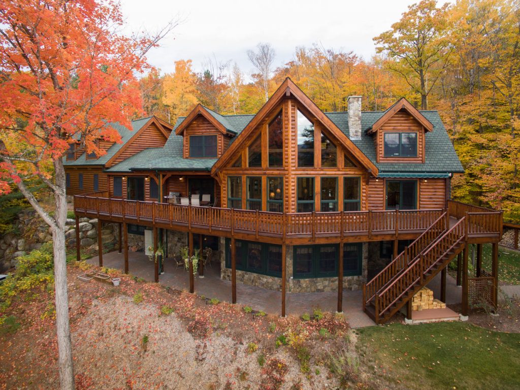 custom log home builders near me